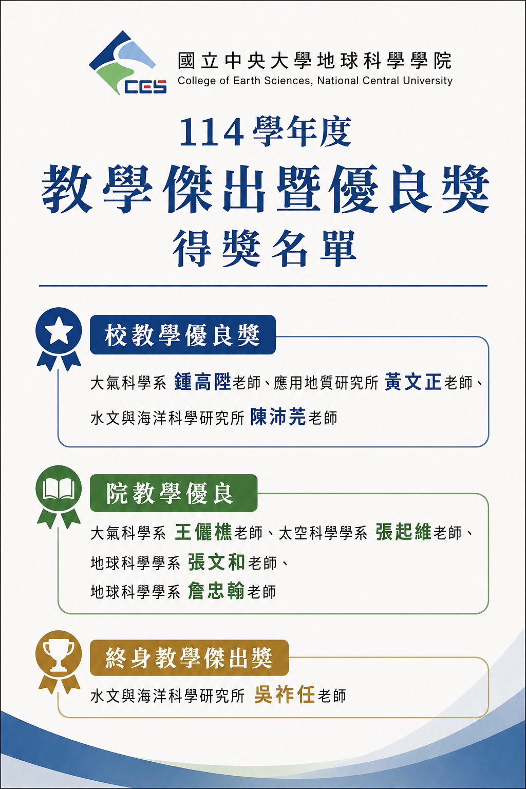 114教學優良
